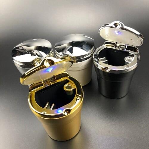 Car Ashtray with LED Blue Light For Porsche 911 918 Cayenne Macan Panamera Cayman Carrera Boxster