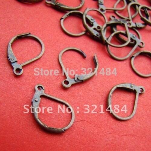 Free ship! 500PCS Antique bronze Leverback Earring Hook Earwire Wires Jewelry Findings Accessories