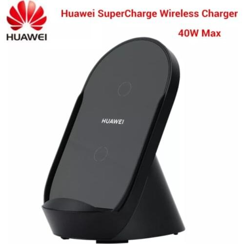 Original CP62 Huawei SuperCharge Wireless Charger Stand 40W Max Vertical Desktop For P40 Pro Mate 34 Pro iphone 11 12 Samsung