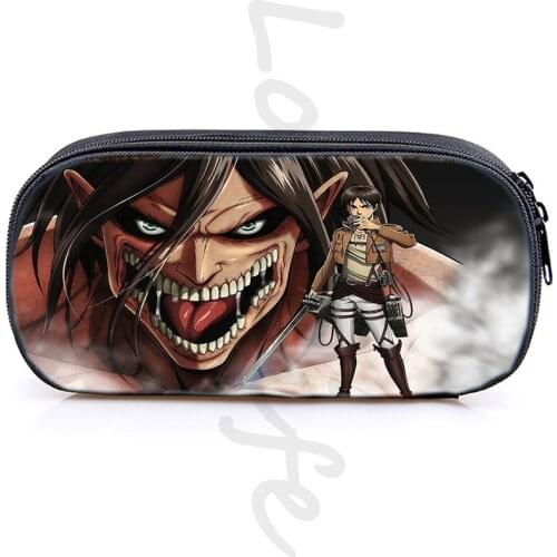 Attack on Titan Pencil Case Kids Anime Pencil bag Girls Makeup Box Boys Stationary Bag School Supplies Case gifts Bags