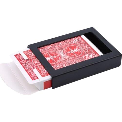 Popular Magic Poker Disappearing Box Close Up Magic Trick Fun Poker Vanishing Case Amazing Playing Card Kids Novelty Toys Gift