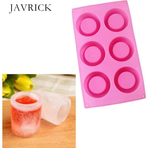 6-Cavity Handmade Resin Cups Ice Tray Round Silicone Shot Glass Bottle Mold Craft Tool DIY Accessories Jewelry Making Tool