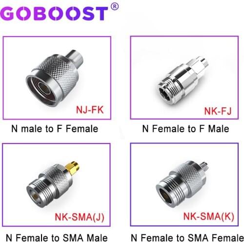 GOBOOST 5D Connector NK-SMA(J) N female to F Male or N Male connector to F female for cellular ampifier signal booster 1pcs
