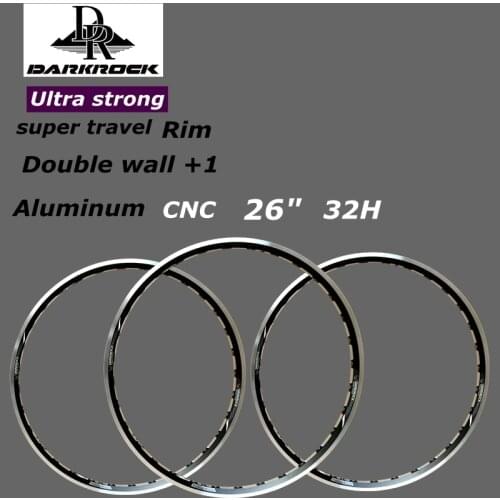 DARKROCK 26" MTB Mountain Bike Rim Alloy Double Wall Rims 32H with Stainless Eyelects