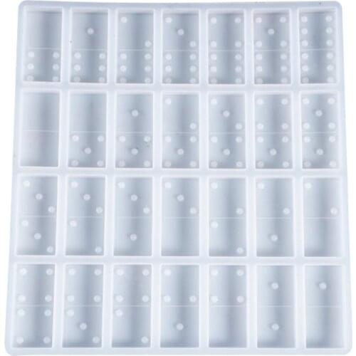 Crystal Epoxy Resin Game Mold DIY Making Tools Dominoes Casting Silicone Mould GXMA