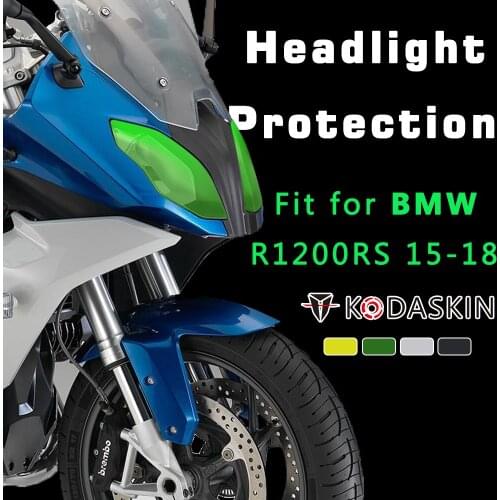 KODASKIN Motorcycle Accessories ABS Headlamp Headlight Screen Protection Cover Headlight Guard Fit For BMW R1200RS 2015-2018