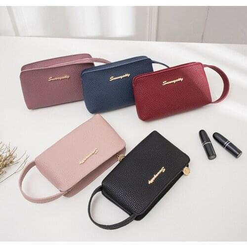 Korean Women Litchi Pattern Coin Purse Hand Bags Clothing Collocation Packet Autumn Winter New Lady ClutchTotes