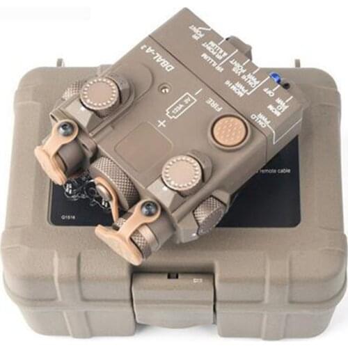 Hunting Aiming Laser Sight Airsoft DBAL-A2 Mini Weapon Rifle Tactical PEQ Green IR Led White Light Illuminator Battery Box