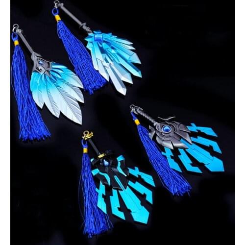Alloy Weapon Model Game Character Skin Series Peripheral Model Hand-made Metal Keychain Pendant Creative Childrens Toy