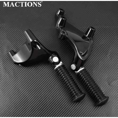 Motorcycle Passenger Rear Foot Pegs Pedal Mount Kit Black Foot Rests Footpeg For Harley Sportster XL883 XL1200 48 2014-2019