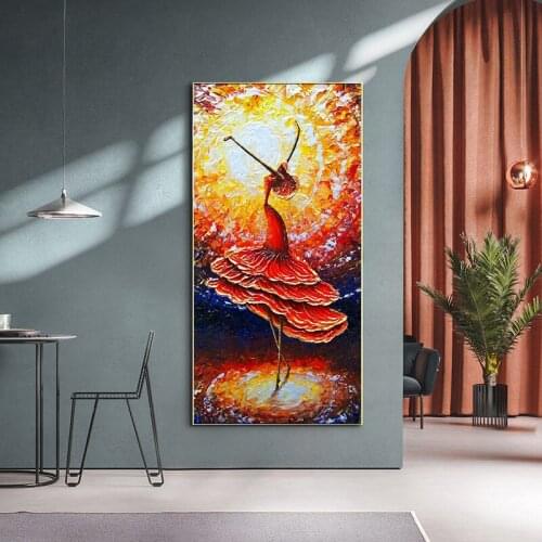 Abstract Dancer Girl Diy Diamond Painting Cross Stitch Kits Full Square Round Diamond Mosaic Embroidery Sale Living RoomZP-2108