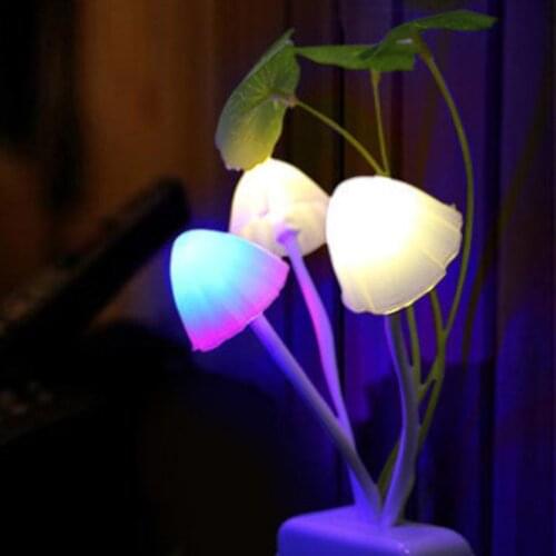 Novelty Mushroom Fungus Night Light EU & US Plug Induction Dream Luminaria Lamp 110-220V 3 LED Mushroom Lamp led night lights