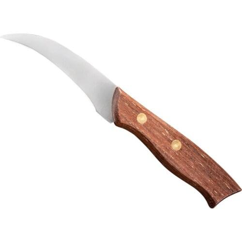Solid Wood Handle Stainless Steel Fruit Knife Paring Knife Elbow Elbow Fruit Peeling Potato Household Peel Kitchen Knives