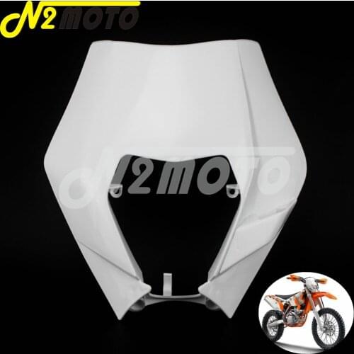 Motocross White Headlamp Cover Mask Housing For EXC XCF WR TTR FE TC Dual Sport Dirt Bike Enduro Headlight Cover
