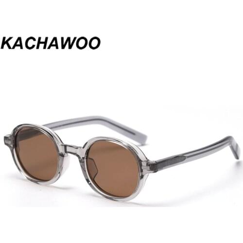 Kachawoo oval sunglasses men polarized brown black blue fashion eyeglasses tr90 Spring women outdoor accessories acetate Korean