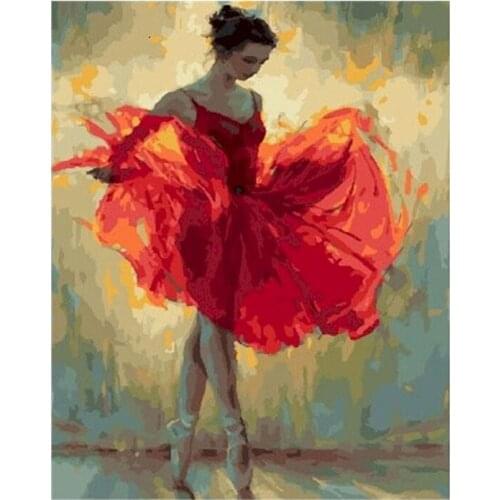 PhotoCustom Abstract Paint By Numbers Kits On Canvas Figure DIY Frame 60x75cm Oil Painting By Numbers Women Hand Painting Decor