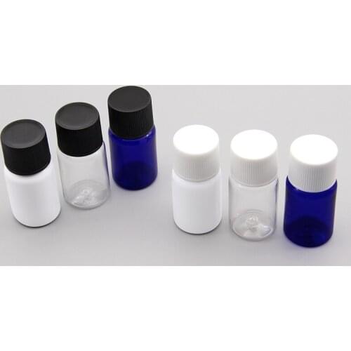 50pcs/lot)10ml transparent Mini vial clear makeup plastic PET plastic travel set bottles containers with screw cap