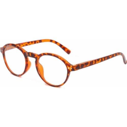Retro Leopard Round Full Frame Reading Glasses Men Women Clear Lens Presbyopic With Diopter Myopia Frame Unisex L3