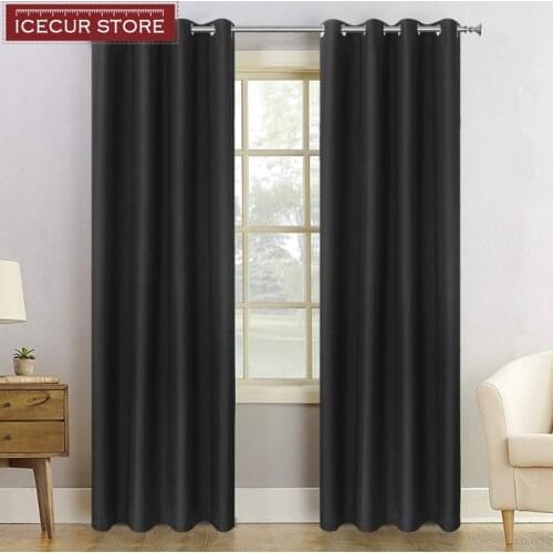 ICECUR 70%-85% Blackout Curtains for Living Room Kitchen Thicken Fabric Modern Curtains for Bedroom Blinds Drapes Custom Size