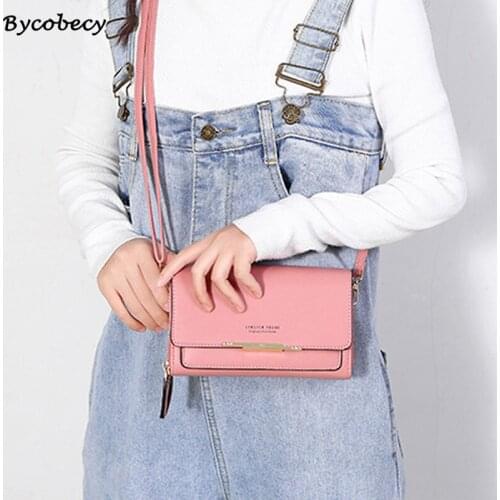 BycobecyWomens Wallet Coin Purse Shoulder Bag Card Hloder Medium Long Clutch PU New Multifunctional Large Capacity Diagonal Bag