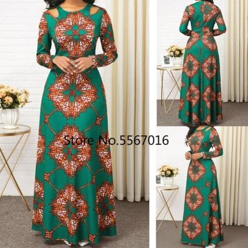 2020 Slim Summer Dress Women Robe Africaine Bazin Fashion Ethnic Print Evening Dress Ankara Ladies Dress Kanga African Clothes
