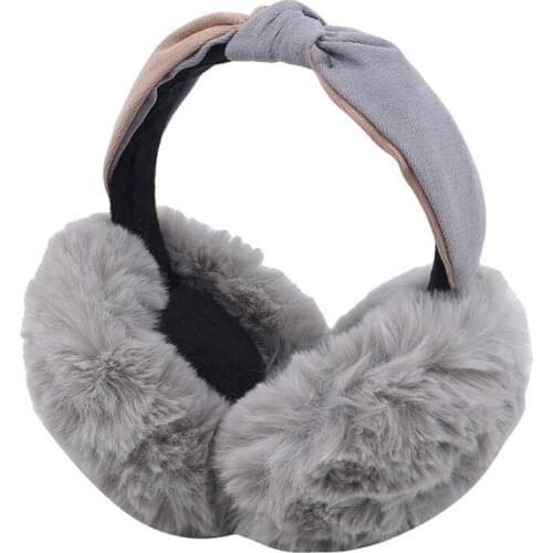 Winter Cute Ears Bow Earmuffs Cute Plush Bow Earmuff Female Anti-freeze Ear Warm Plush Warm Protection Earmuffs