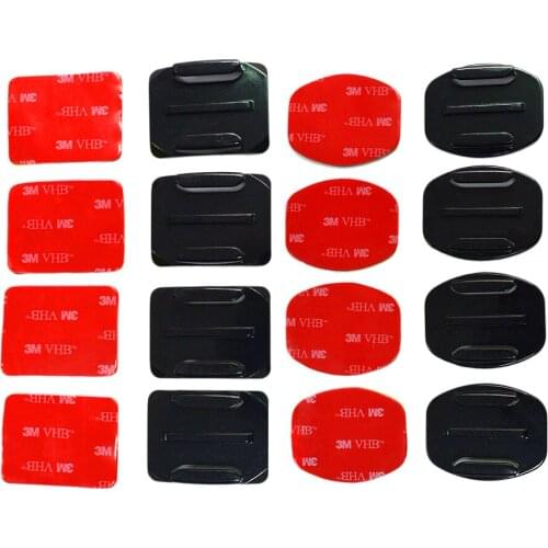 16Pcs Flat and Curved Adhesive Pads Surface Mount Sticker Glue Accessories Kit for GoPro 7 6 5 4 3+ 3 2 Camera Accessories