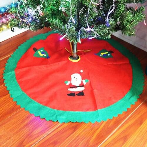 90cm Christmas Tree Skirt Fur Carpet Merry Christmas Decorations for Home Natal Tree Skirts New Year Gifts Navidad