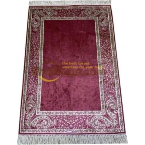 Antique Vtg Hand Knotted Persian Silk Pictorial Rug Turkish Carpet Wall Tapestry