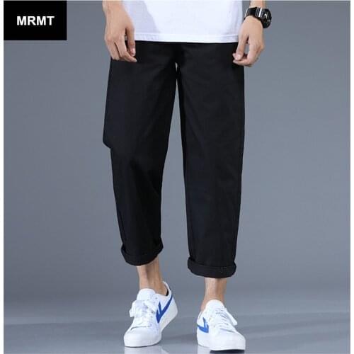 MRMT 2021 Brand Mens Thin Section Trousers Broad-legged Pants for Male Straight Casual 9 Pants Casual Trouser