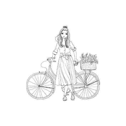 Girl stamp Clear Stamp for Scrapbooking Transparent Silicone Rubber DIY Photo Album Decor A31