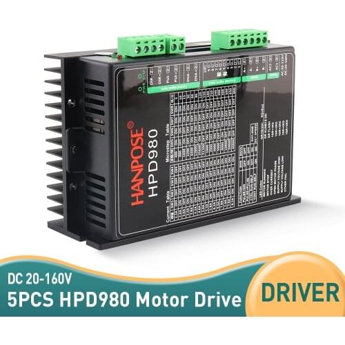 5pcs for NEMA23 NEMA34 stepper motor driver HPD980 DC20-160V motor Drive CNC router controller for 3D printer