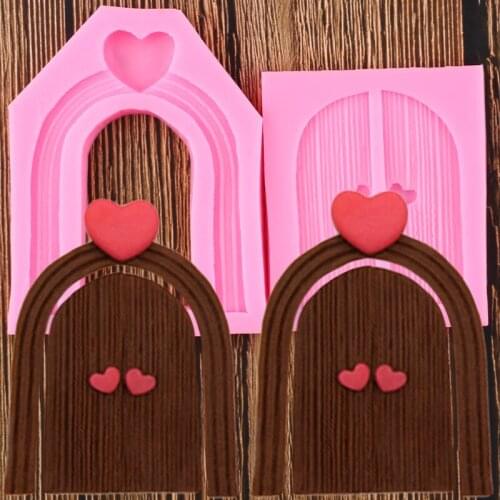 Door Window Silicone Molds Frame Cake Border Fondant Cake Decorating Tools Polymer Clay Candy Chocolate Gumpaste Moulds