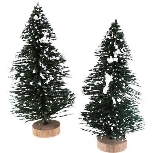 2pcs DIY Decoration Mini Christmas Tree New Dollhouse Miniature Christmas Tree Christmas Decorations Supplies Small Pine Tree