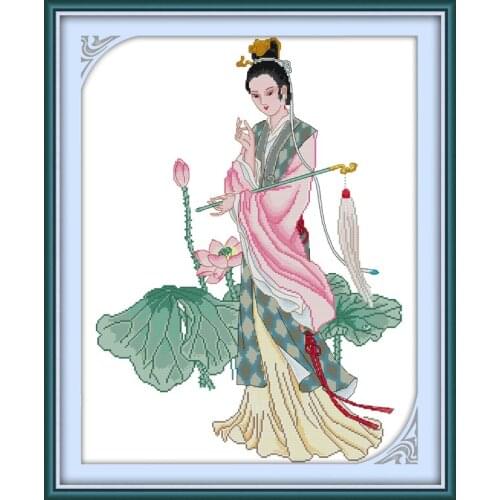 Miao-Yu Lin cross stitch kit people 18ct 14ct 11ct count print canvas stitches embroidery DIY handmade needlework