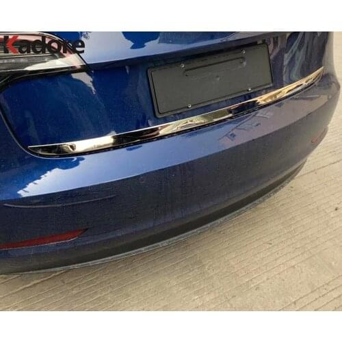 Rear Trunk Lid Cover Trim For Tesla Model 3 2018 2019 2020 2021 Stainless Steel Tailgate Decoration Strip Car Accessories