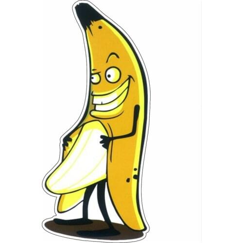 Evil Banana Sex Funny Naughty Cartoon Tool Box Bumper Sticker Vinyl Motorcycle Helmet Decals Car Accessory Decoration Waterproof