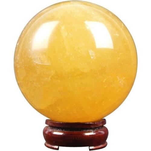 90mm size drop shipping Natural orange calcite Crystal gemstone ball meditation reiki healing chakra crystal sphere decoration