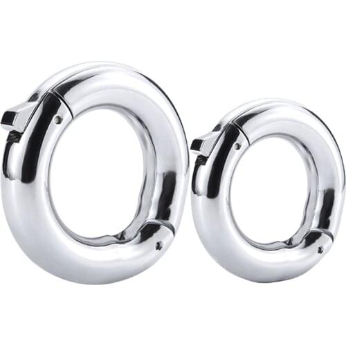 Stainless Steel Physiotherapy Ring Size Adjustable,Heavy Duty Metal Penis Ring Increase Flexible Delay Penis Cock Ring for Men