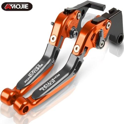 Motorcycle CNC Adjustable Extendable Foldable Brake Clutch Levers ADVENTURE 1050 Handbrake For ADVENTURE1050 2015 2016