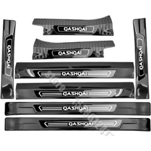 Car styling For Nissan Qashqai J11 2016-2021 Carbon fiber pattern stainless steel sill Scuff Plate/Door Sill Door Sill