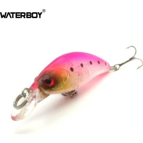 WATERBOY Mini Minnow Fishing Bait 5.2cm /2in 3g/0.1OZ Iscas Fish Wobblers Swimbait Peche Small Size New Hard Artificial Lure