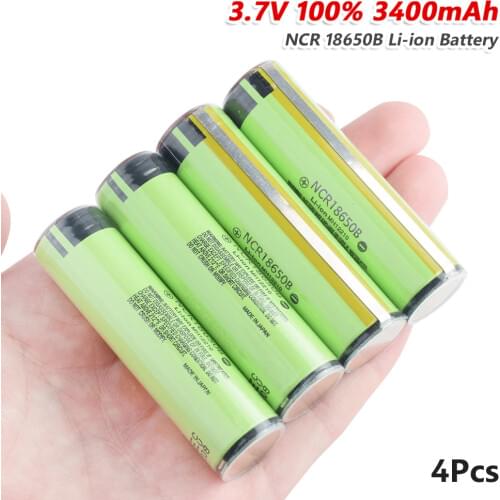 YCDC New 18650 Battery 3.7 v 3400 mah Lithium Rechargeable Battery NCR18650B with PCB For flashlight Power Bank Toys batteries
