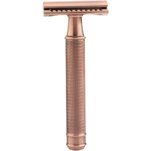 1Pcs Rose Gold Shaving Double Edged Safety Razor Classic Metal Handle Blades Shaver Tools For Men
