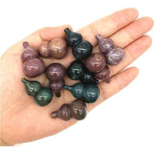 Beautiful 1PC Natural Ocean Jasper Carving Crystal Calabash Gourd Stone Chakra Stones Healing Reiki Natural Quartz Crystals