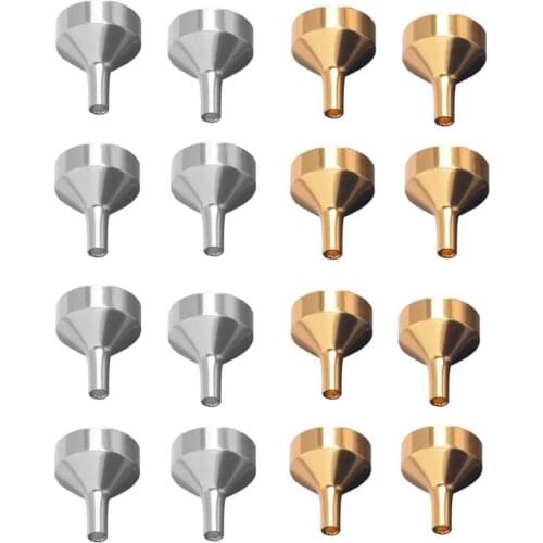 1000pcs Mini Essential Oil Funnel, Small Metal Funnels for Filling Bottles Atomizers Perfume DIY Lip balms Cooking Spices Liquid