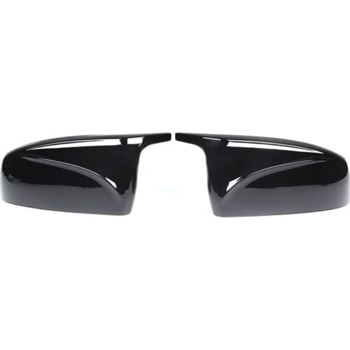 2pcs Rearview Excellent Side Wing modified Bright black Mirror Cover caps For BMW X5 E70 X6 E71 2007-2013