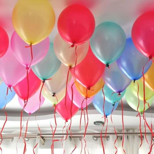 20pcs 10inch 2.2g/pc Round Latex Balloon Helium Thickening Pearl Celebration Party Accessory Kids Birthday Wedding Decoration