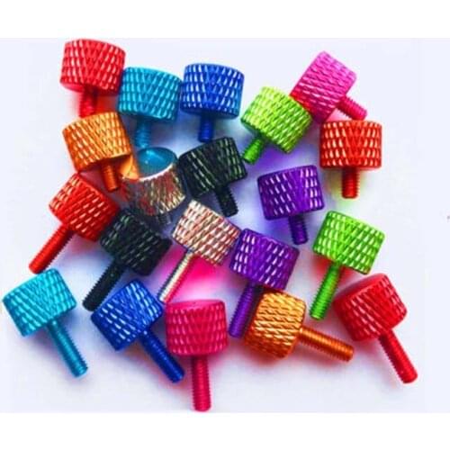 M2x12/15mm Thumb Knurled Screws Multicolour Adjust Bolts Screw Aluminum alloy 3PCS