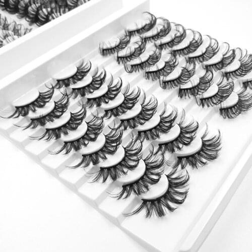 32 Pairs Dramatic 8D 25mm Mink False Eyelashes Wispies Fluffy Thick Long Handmade Eyelash Extension Natural Lashes Makeup Tools
